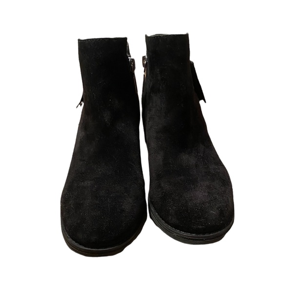 BLONDO BLACK SUEDE WATERPROOF ANKLE BOOTS SIDE ZIPS SIZE 6.5 $150 LIKE NEW BOOTS - Picture 7 of 16